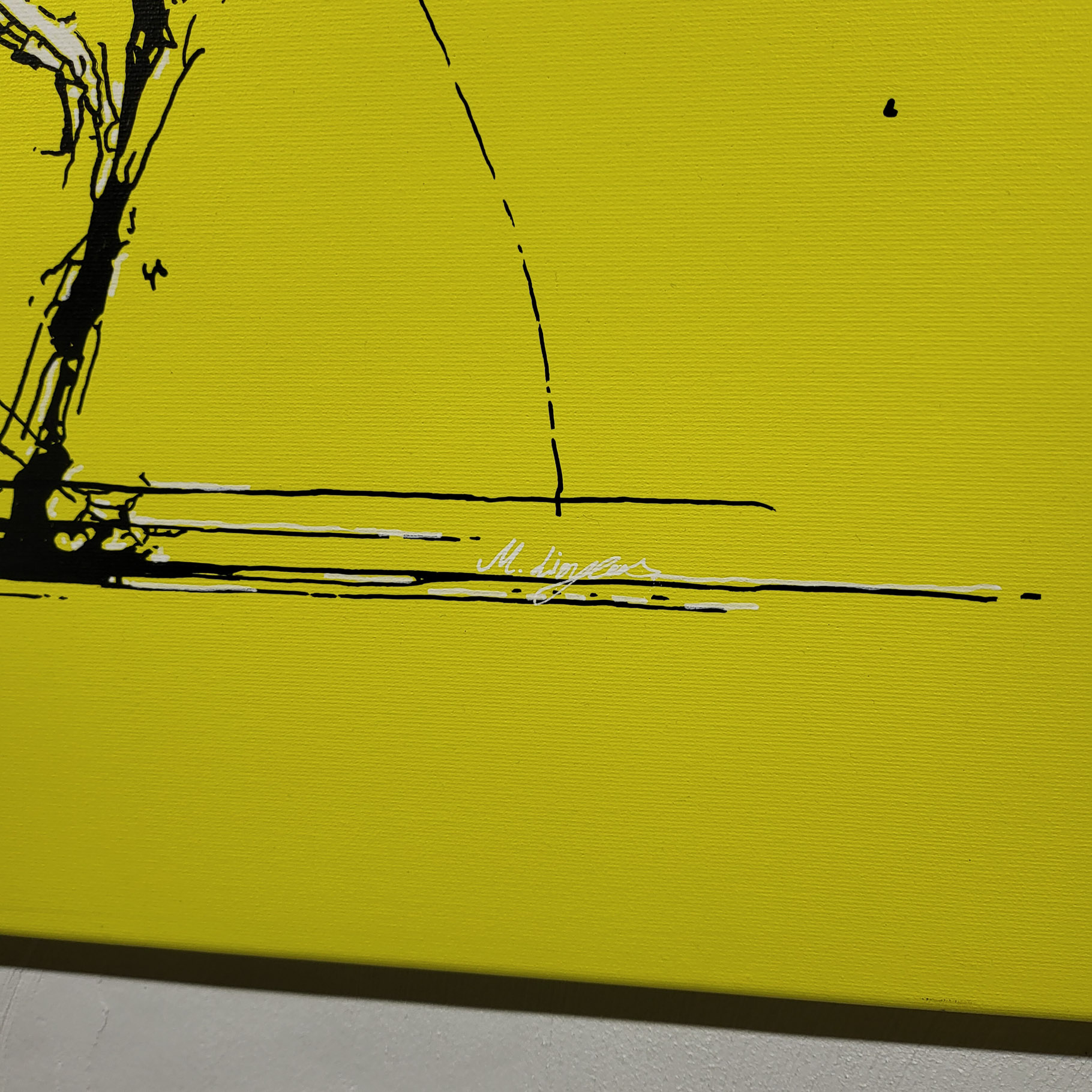 Signatur von "EN GARDE", Künstler Martin Lingens, WILD SKETCHES Serie, Wespe
