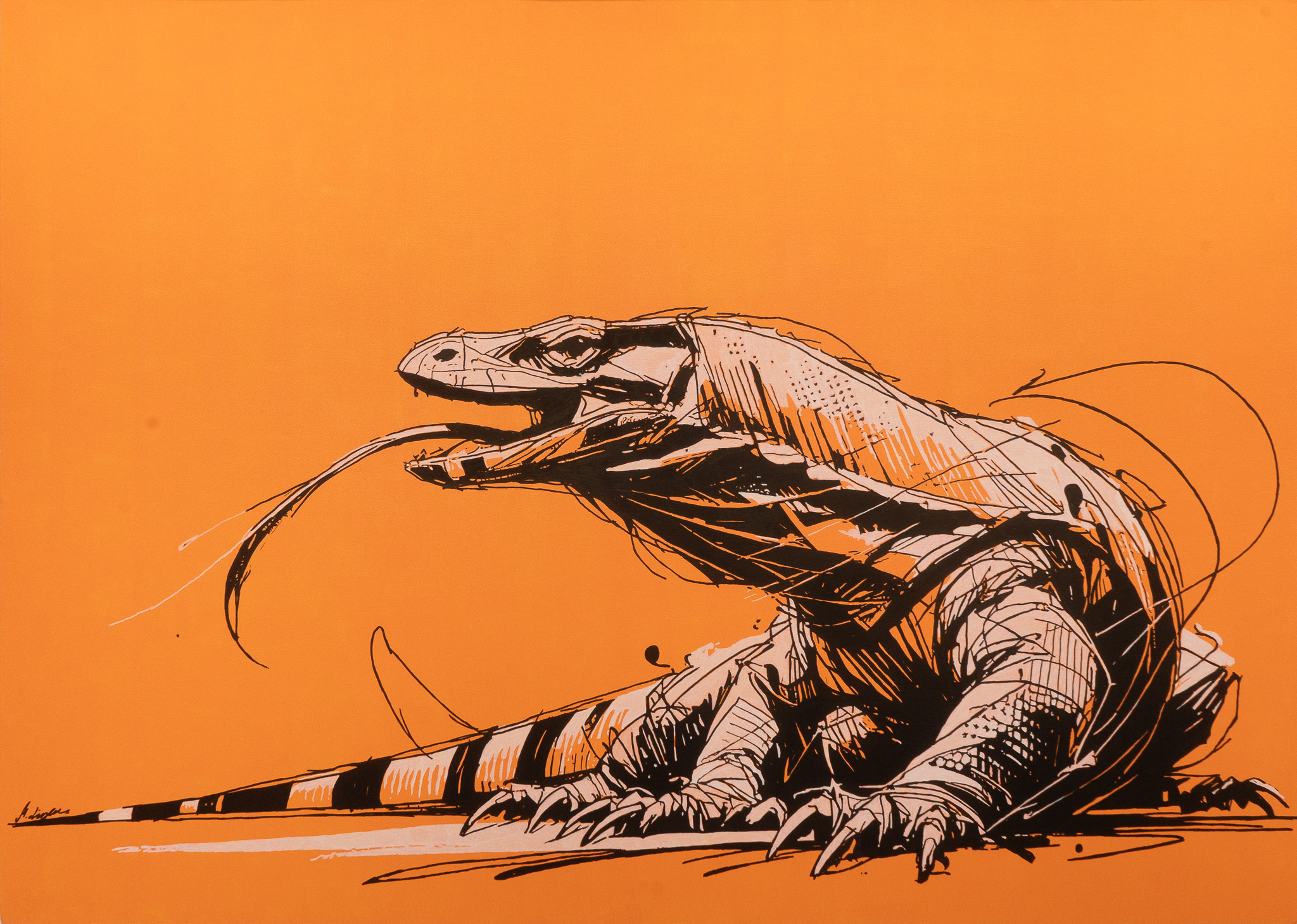 LAST DRAGON, Wild Sketches, Martin Lingens, 2024, Acryl