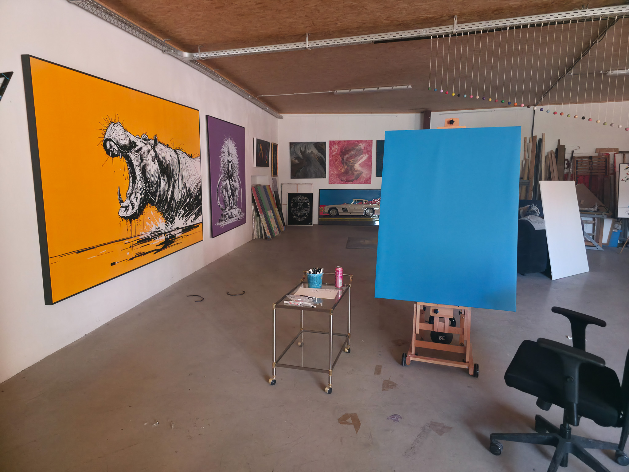 Entstehung - POINT OF NO RETURN - Martin Lingens - WILD SKETCHES - 2025 - Eisbär - Blau - Acryl
