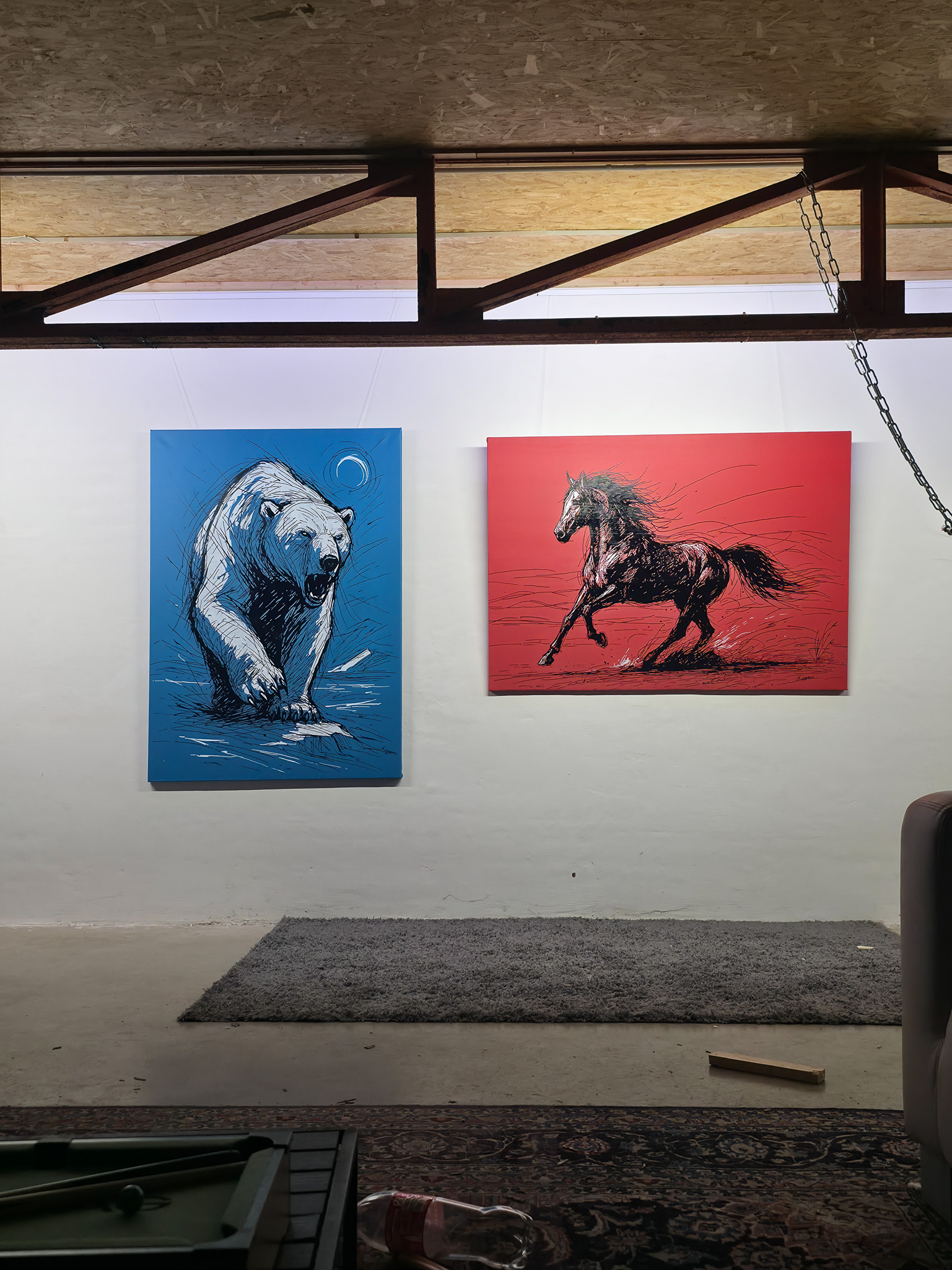 Eisbär und Pferd von WILD SKETCHES Serie
