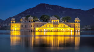 Jaipur Jal Mahal by night