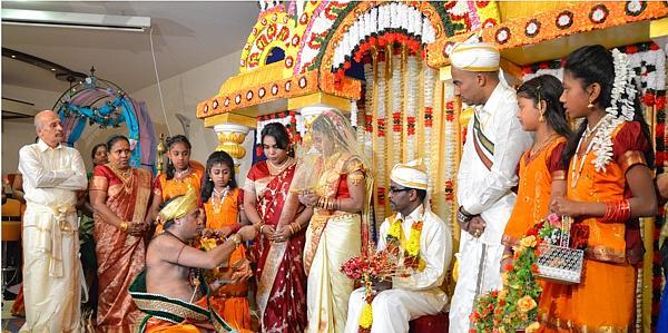 Eine traditionelle indische Hochzeit