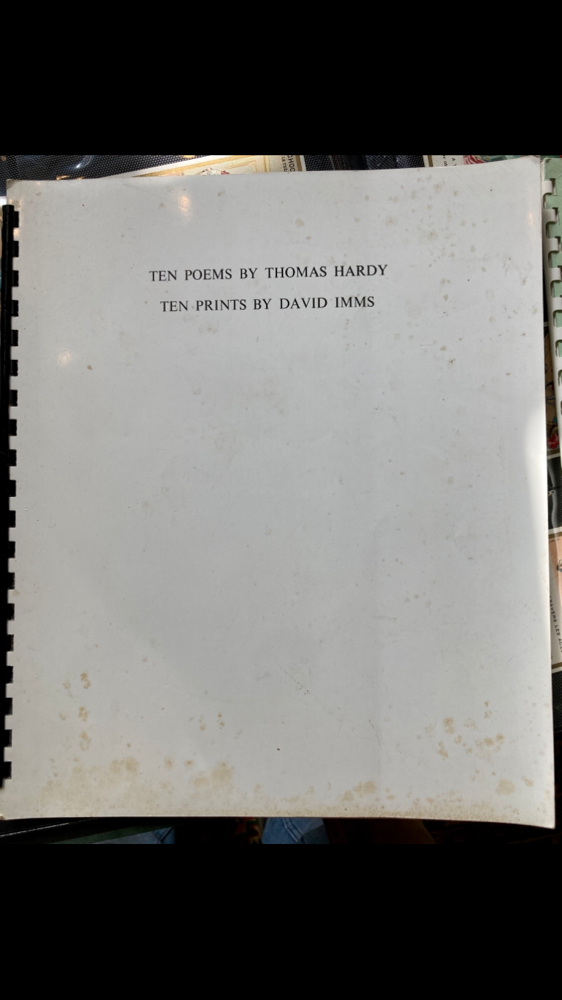 Ten poems by Thomas Hardy, ten prints by David Imms  number 17/20 1970