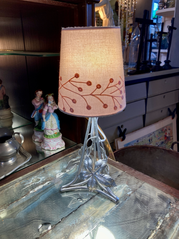 Lampe en fer forgé 1900