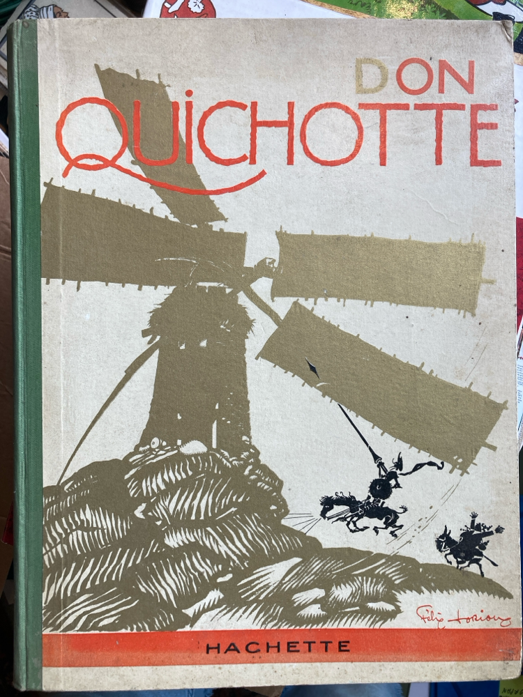 album pour enfant de Don Quichotte illustré par Félix Lorioux Hachette 1929
