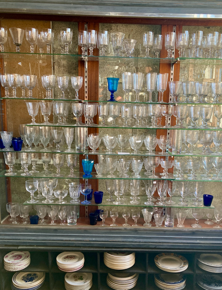 Verres en verre soufflé et en cristal XIXème et XXème