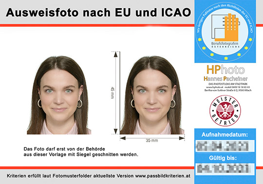 Passfotos, Führerscheinfotos, Ausweisfotos, E-Card-Fotos aus dem Fotostudio in Villach 