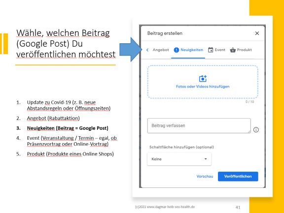 Dagmar Heib bietet Marketing für Heilpraktiker und berichtet in dem neuen Blog Artikel über Änderungen bei Google My Business