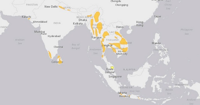 Map IUCN Red List.