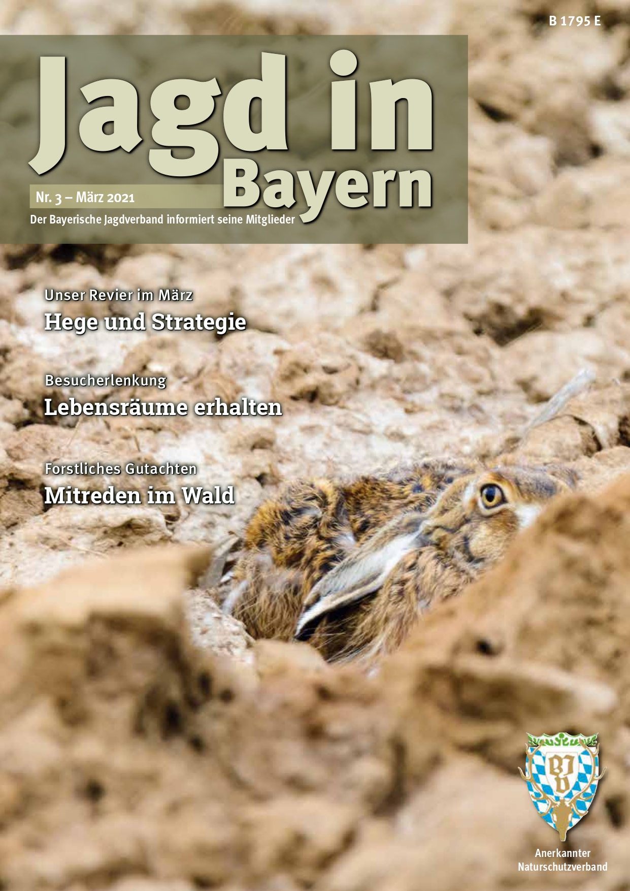 Titelseite der Jagd in Bayern Nr. 3 - März 2021