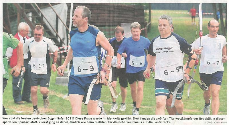 Artikel/ Foto über 12. DM im Bogenlauf in Merkwitz 2011