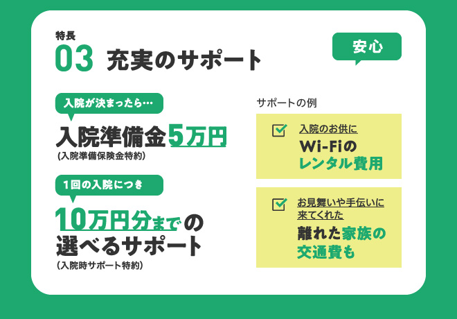 スマホ　若年層　簡単　損保　充実　実費　割安　ジャパン　入院　手術　
