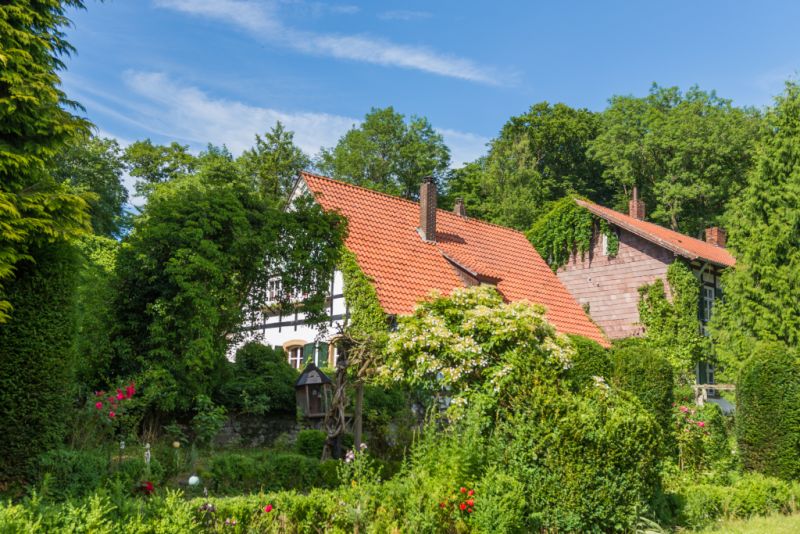 Haus vom Garten aus gesehen