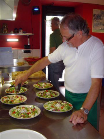 Gemeinsames Kochen in der "Cucina"