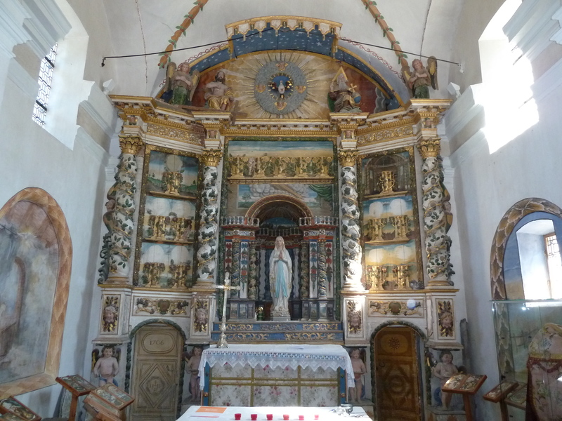 Etat initial du retable du rosaire du 18ème siècle classée MH -  Hauteville Gondons - Savoie