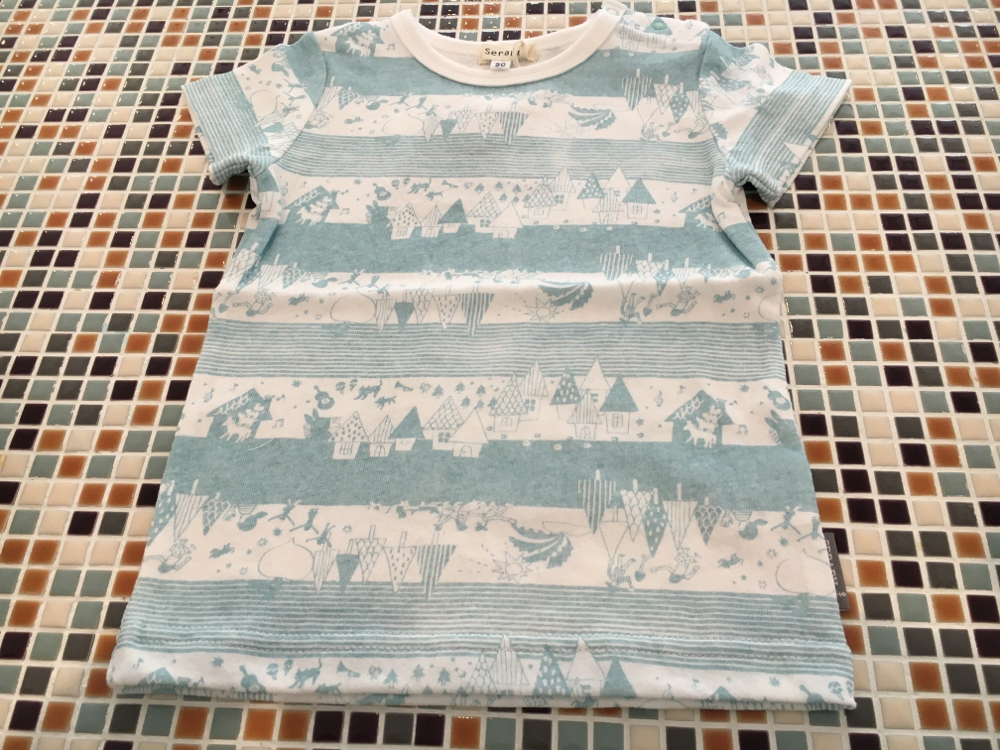 セラフ　　　　　　　　　　　　　　　　　　　 プリントボーダーTシャツ(S207146)　　　　　 (size 120㎝)　　　　　　　　　　　　　 ￥1.900+税