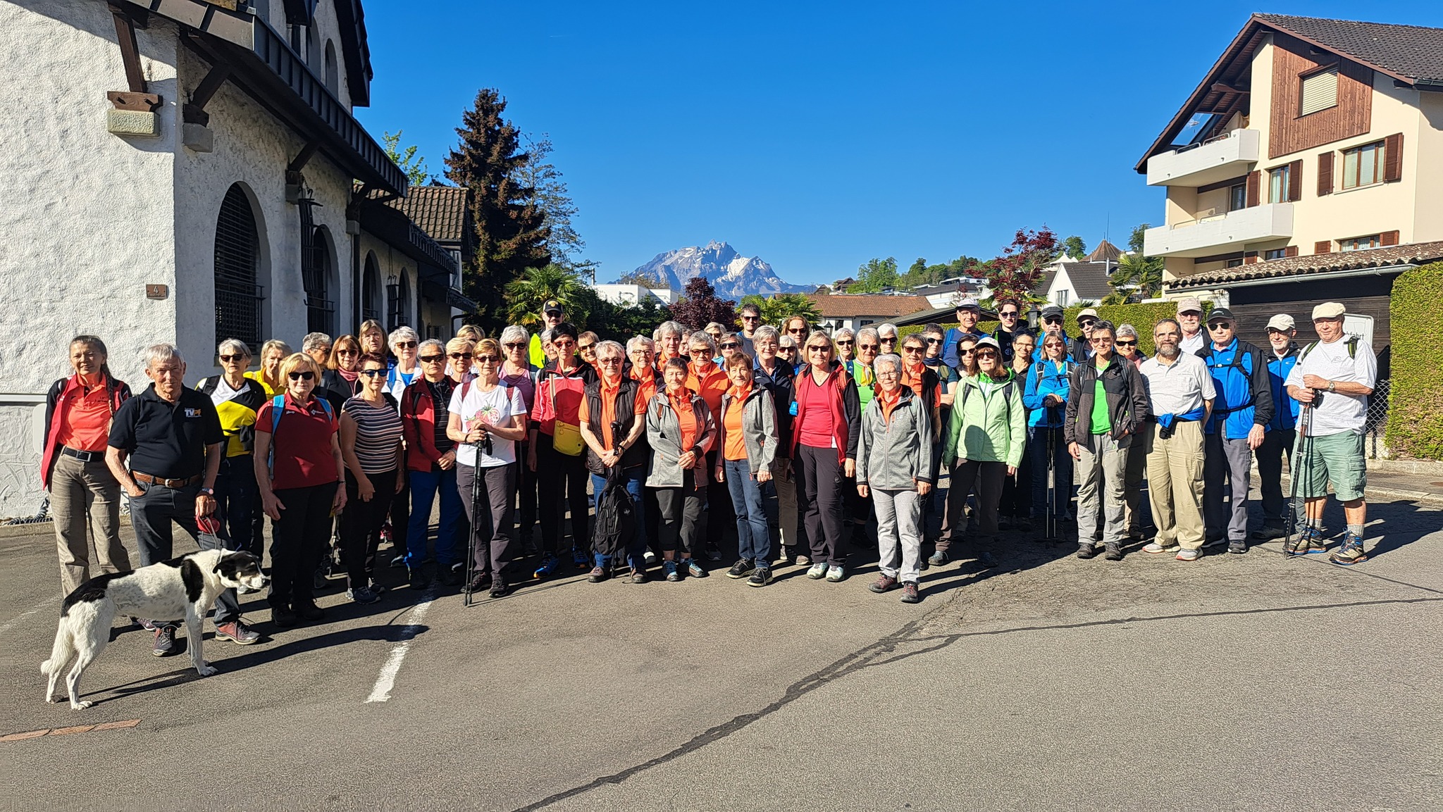 die ganze Wandergruppe