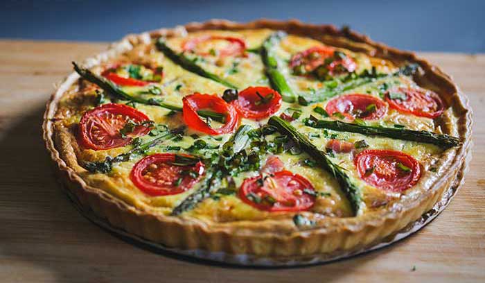 Gemüse-Quiche ohne Boden