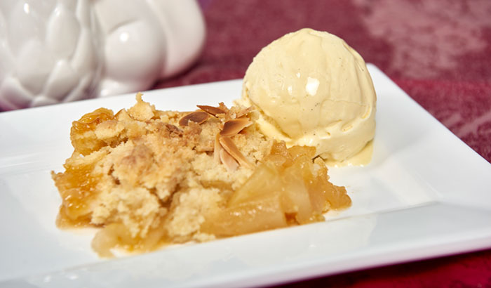 Birnen-Crumble mit Ingwer