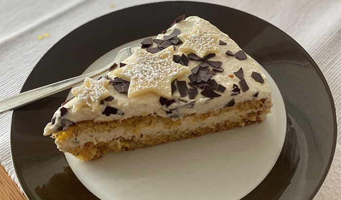 Mandeltorte mit Zimt-Mascarpone