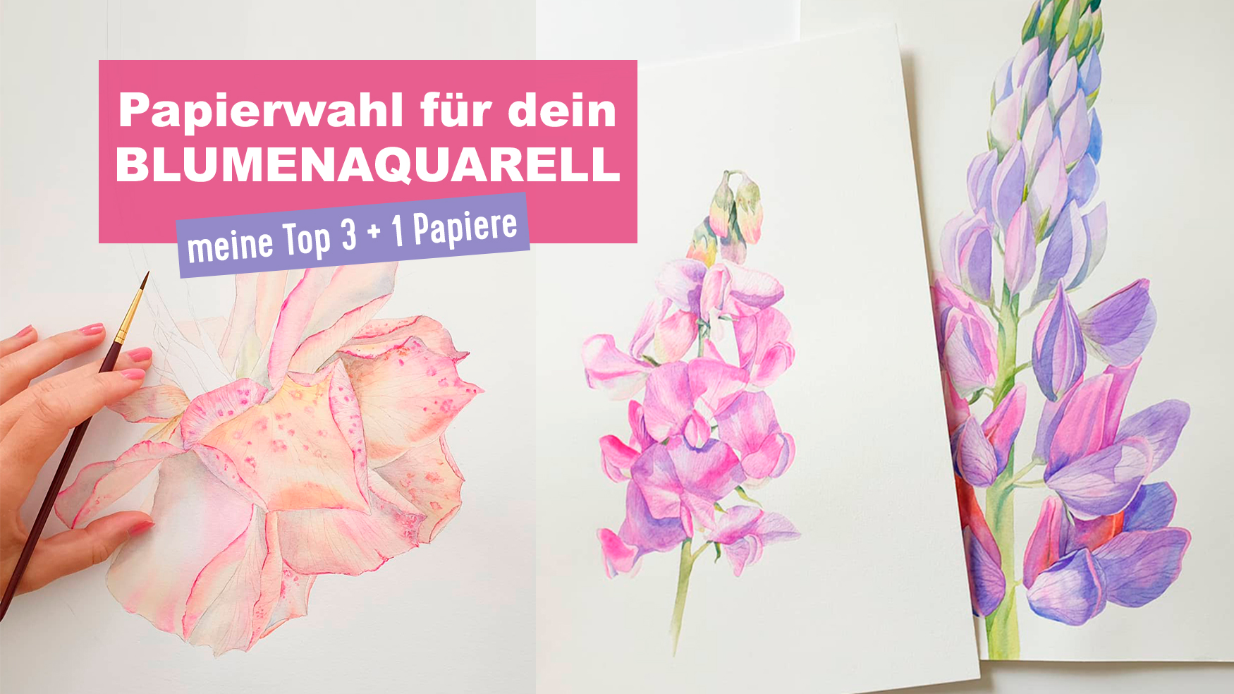 Papierwahl für dein Blumenaquarell