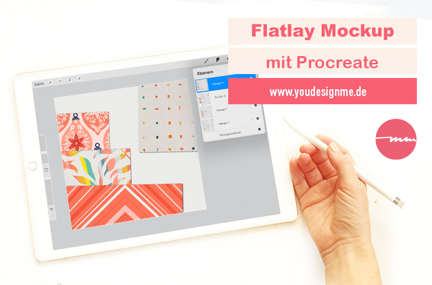Flatlay Mockup mit Procreate
