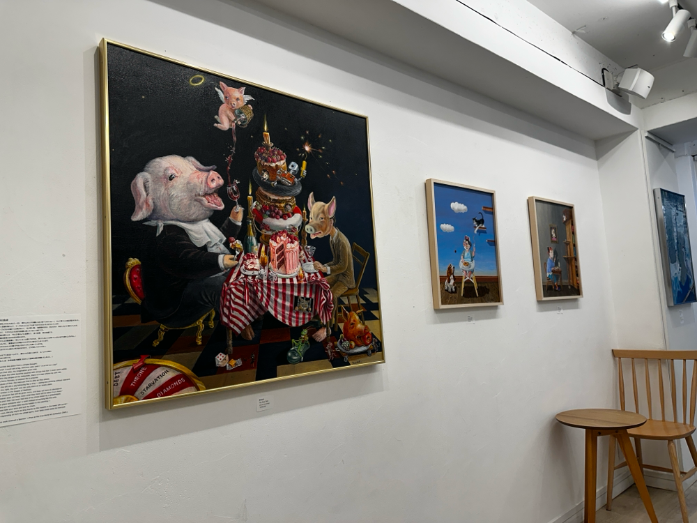 かわしまともこさんの個展会場