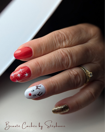 Ongles Noël semi permanent Esthéticienne La Ravoire