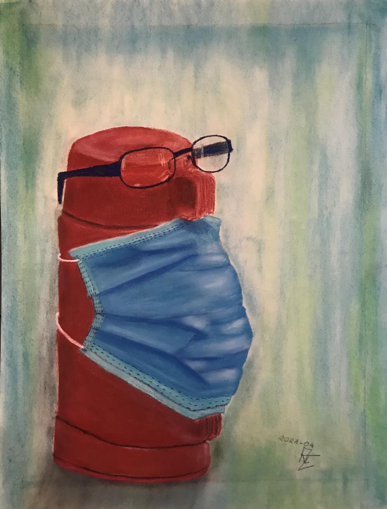 2021-04 Luft nach oben - Pastell auf Künstlerpapier 65x50