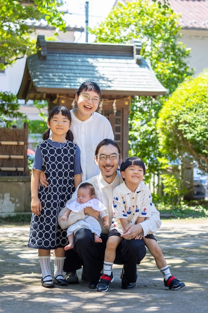 出張撮影　出張カメラマン　ロケーション撮影　家族写真　練馬区　石神井　光が丘　お宮参り　女性カメラマン　フォトグラファー