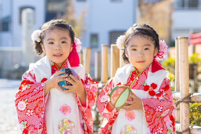 練馬白山神社で双子ちゃんの七五三撮影☆撮影レポート(練馬区・練馬)