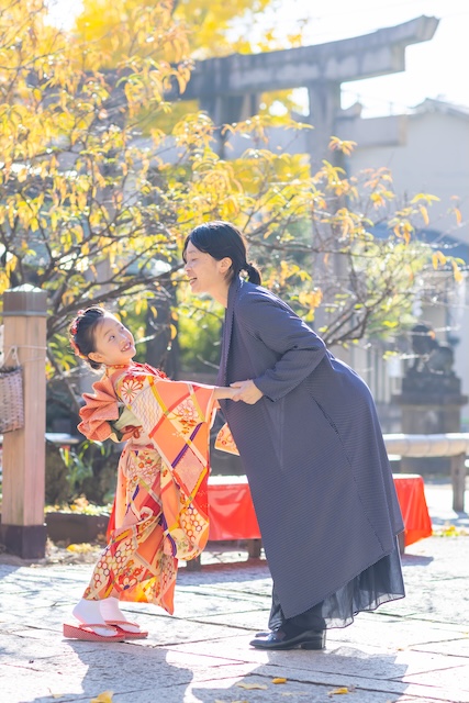 出張撮影　出張カメラマン　ロケーション撮影　女性カメラマン　自然体　七五三