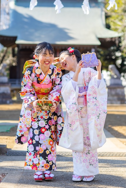 出張撮影　出張カメラマン　練馬区　光が丘　北野八幡神社　七五三　女性カメラマン　自然体