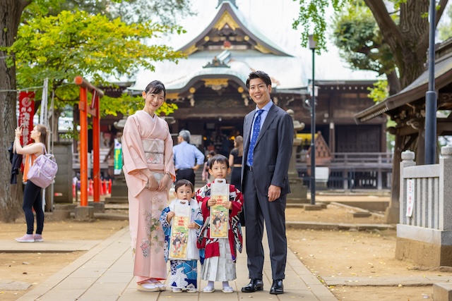 鬼子母神堂で5歳と3歳の七五三☆撮影レポート(東京・豊島区)