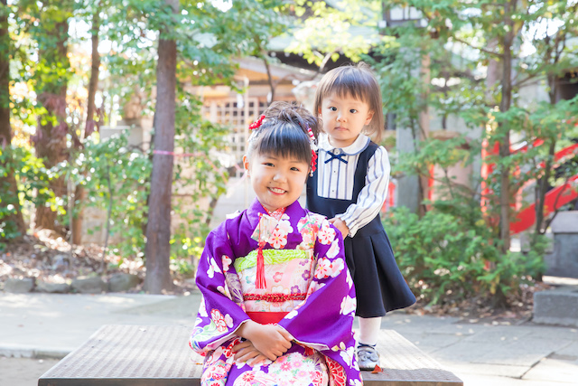 東京　世田谷区　六所神社　こども  七五三　出張撮影