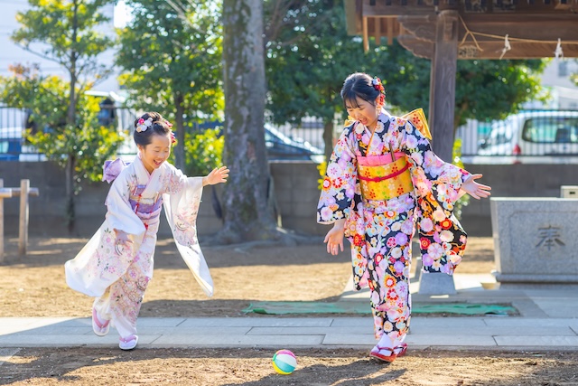 出張撮影　出張カメラマン　練馬区　光が丘　北野八幡神社　七五三　女性カメラマン　自然体