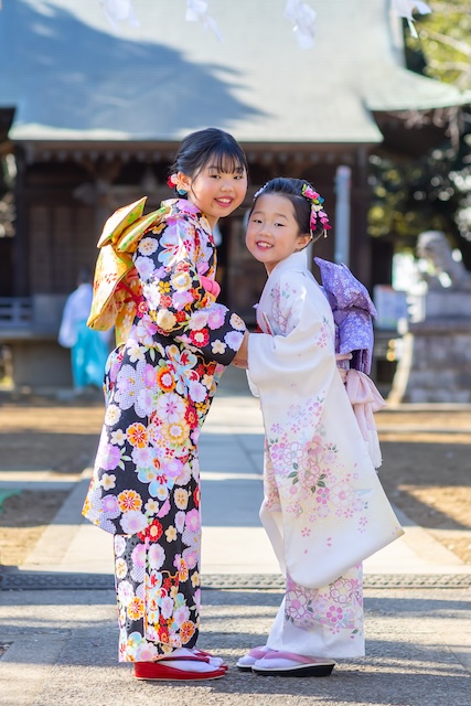 出張撮影　出張カメラマン　練馬区　光が丘　北野八幡神社　七五三　女性カメラマン　自然体