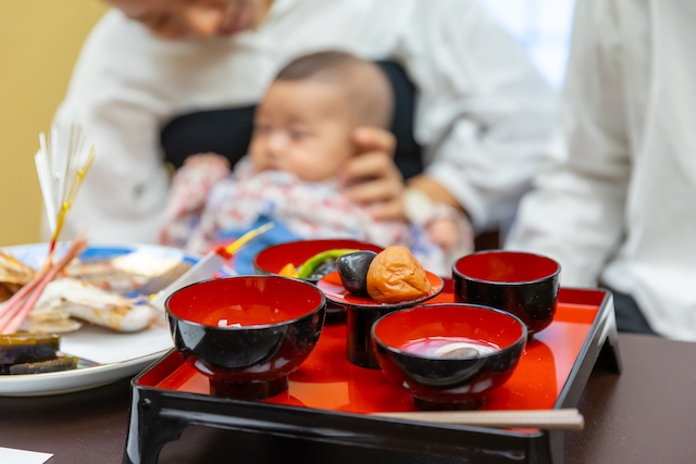 お宮参り&お食い初め撮影☆撮影レポート(東京・台東区)〜今半でお食い初め〜