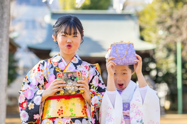 出張撮影　出張カメラマン　練馬区　光が丘　北野八幡神社　七五三　女性カメラマン　自然体
