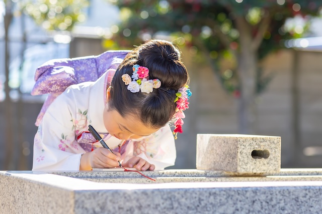 出張撮影　出張カメラマン　練馬区　光が丘　北野八幡神社　七五三　女性カメラマン　自然体