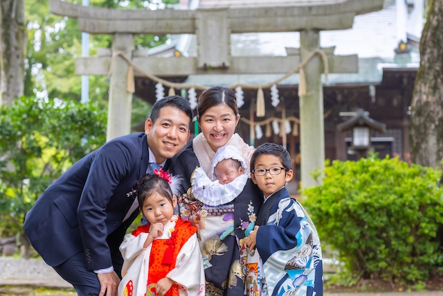 雨の降る豊玉氷川神社でお宮参りと七五三撮影☆撮影レポート(練馬区・豊玉)
