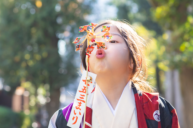 長い髪も記念になった七五三☆撮影レポート(板橋区・城山熊野神社)