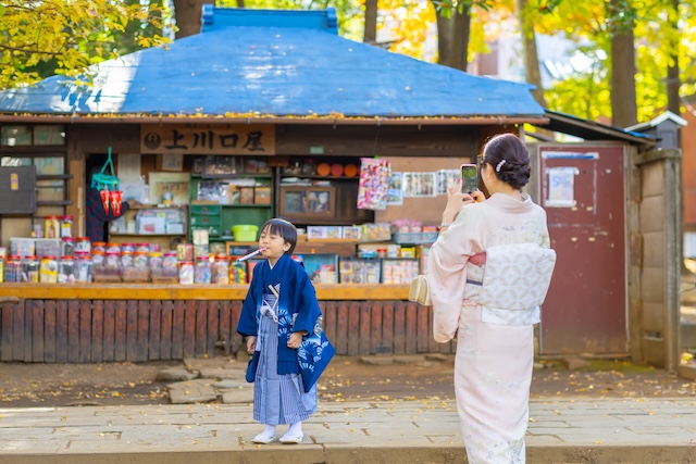 出張撮影　出張カメラマン　ロケーション撮影　鬼子母神堂　七五三　豊島区　練馬区　女性カメラマン