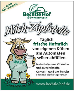 Flyer der Milch-Zapfzelle Bechtle Hof