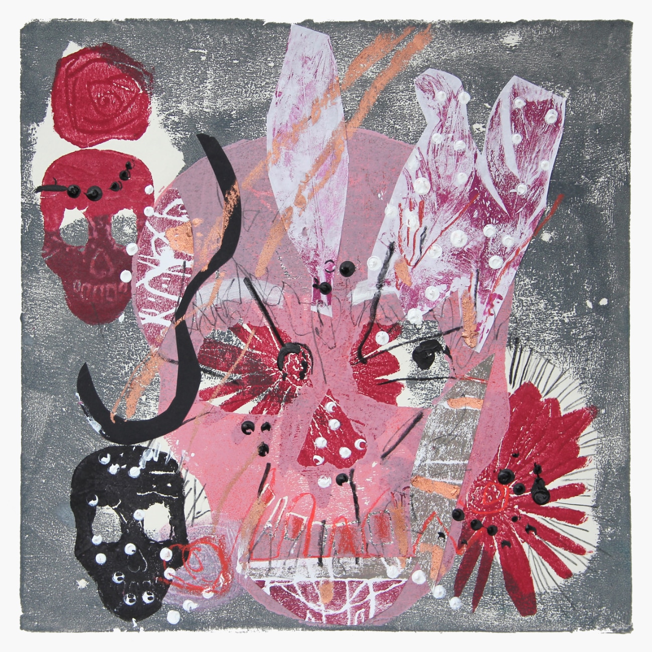 lebenslust und todesfreude, 40x40 cm