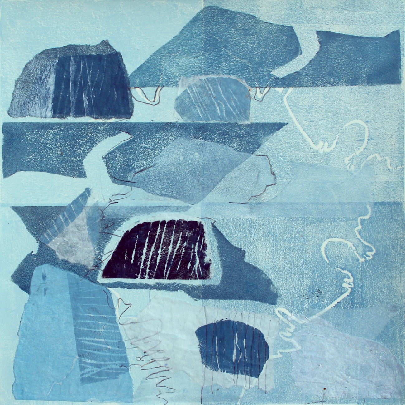 gletscherlagune, 40x40 cm