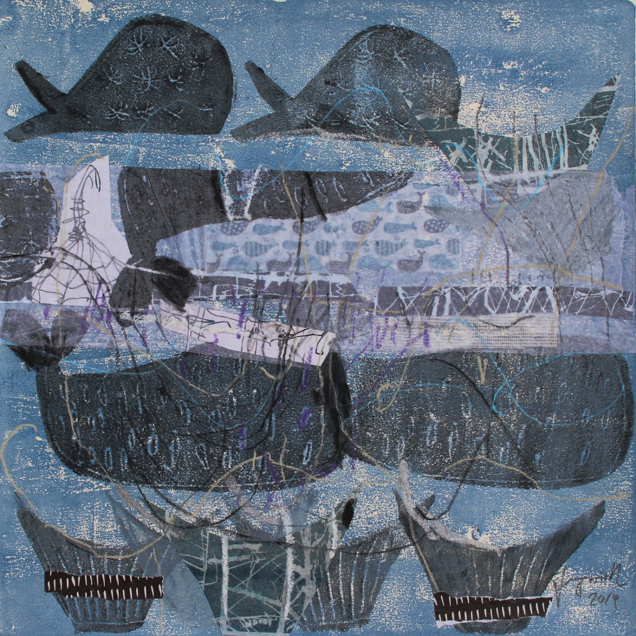 whalewatching I, 40x40 cm