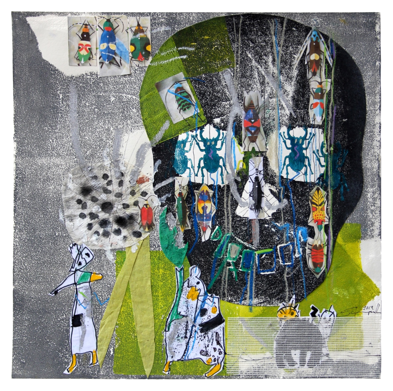 bunter tod II, 40x40 cm
