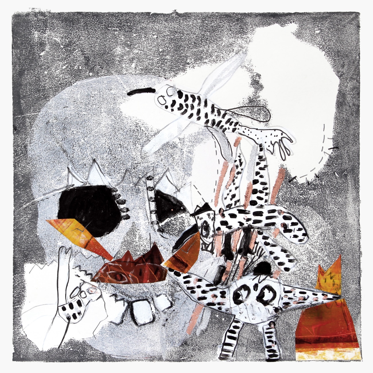 totenvögel, 40x40 cm