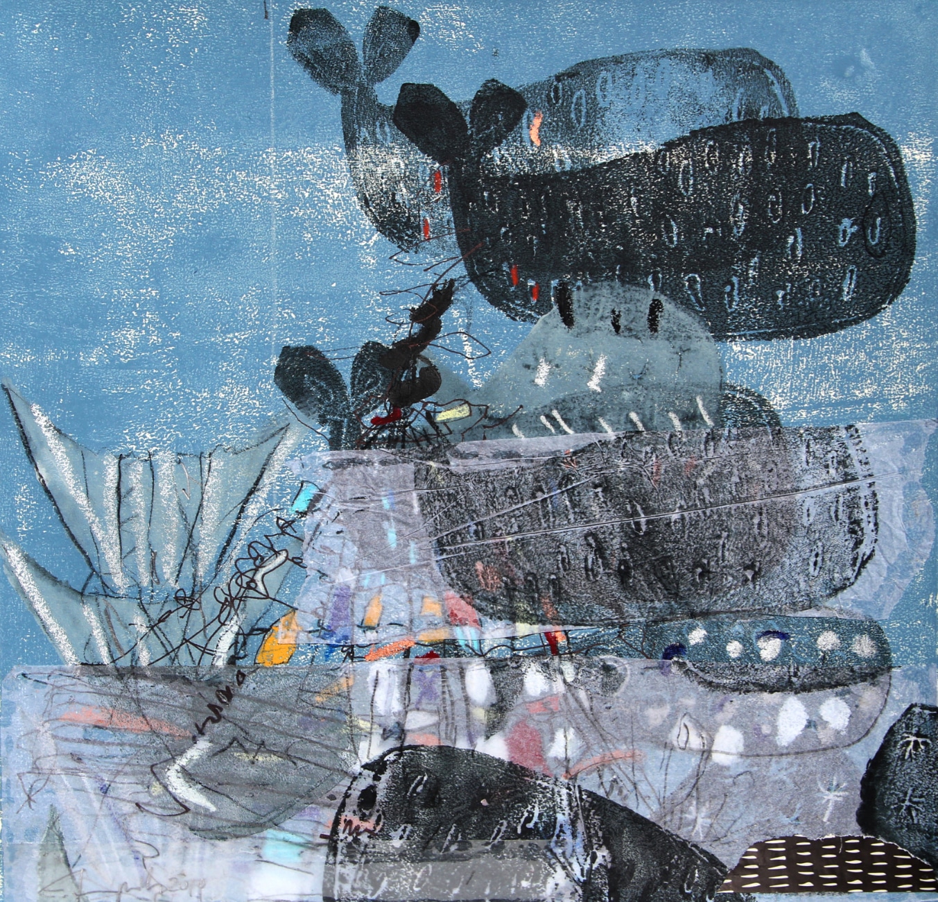 whalewatching II, 40x40 cm